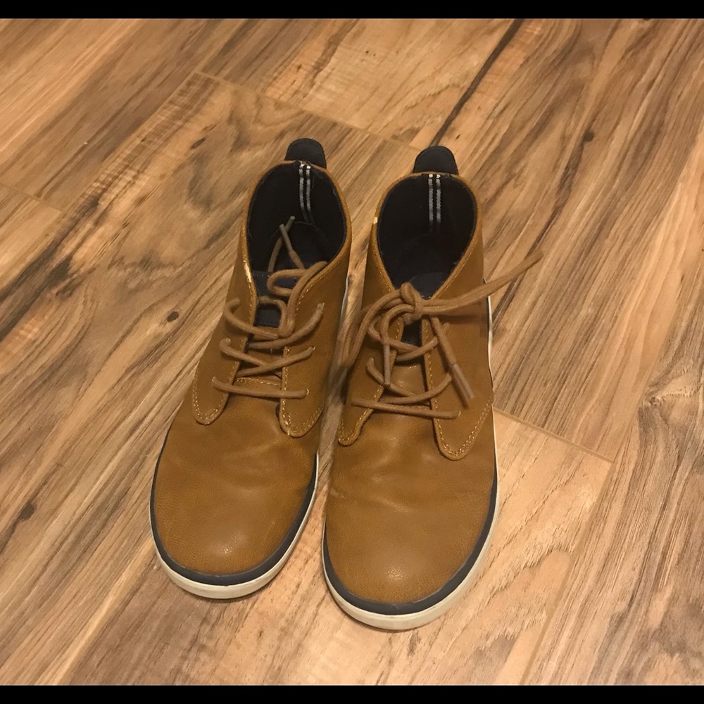 Nautica Boys Leather Lace Up Boots